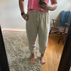Aerie Offline Cream High Rise OG Sweatpants